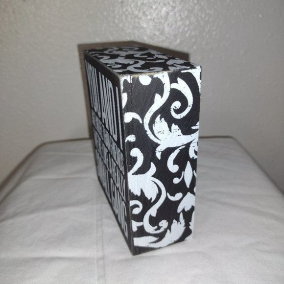 Box Sign Floral trimmed  You and I (4 x 4.5 x 1.75 in) Primitives by Kathy - Picture 5 of 5